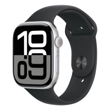 Apple Watch Series 10 Умные часы Apple Watch Series 10 46 мм Silver Aluminium Case with Sport Band Black M/L watch