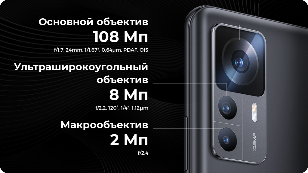 Xiaomi 12T 8/256Gb Черный Global Version